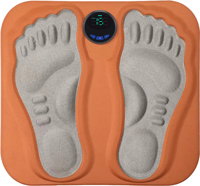 NeuroMat EMS Massager placed on the floor for use